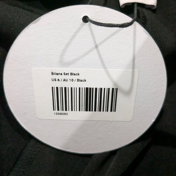 Princess Polly Women's Briana Wide Leg Black Dress Pants Trousers, Size 6, NWT - Picture 11 of 14